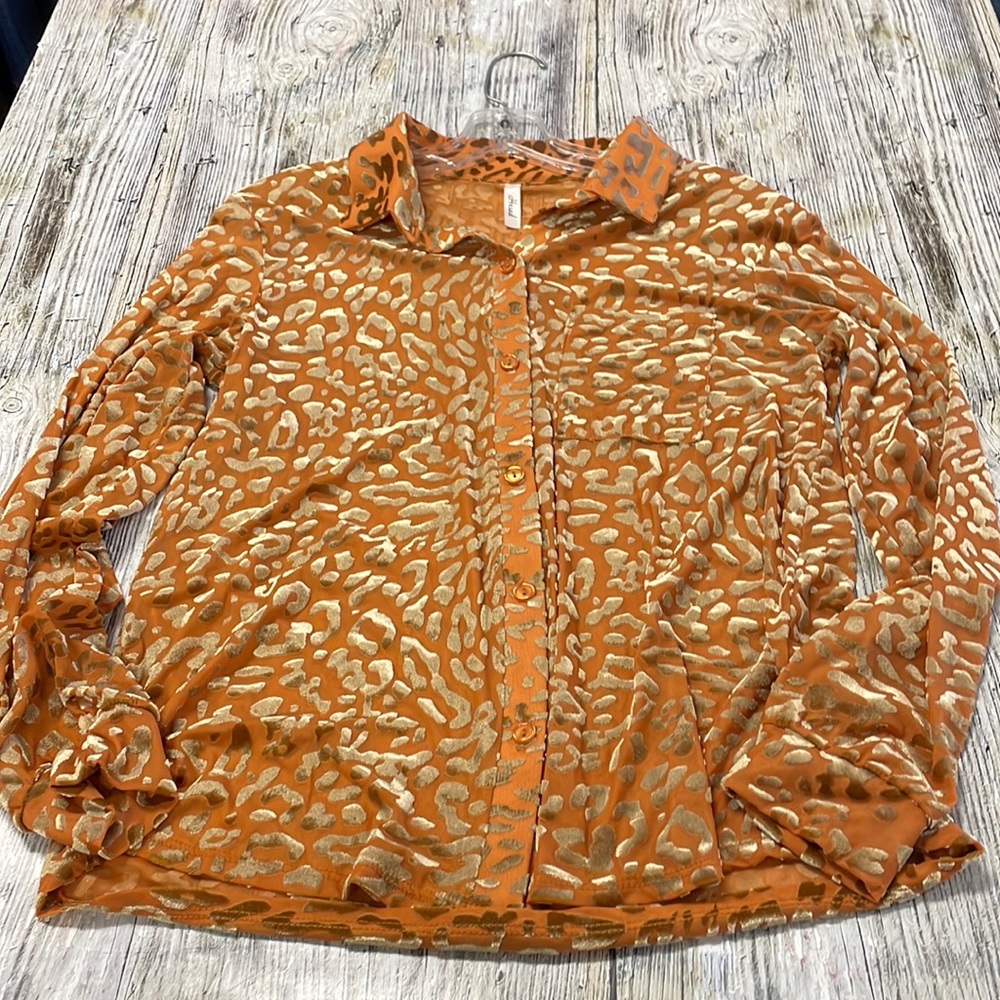 HESED SHEER & raised velvet like material top